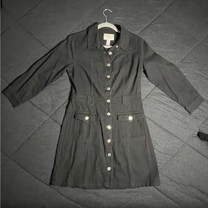 Forever21 Black Denim Dress 👗 Mid-Length sleeves.